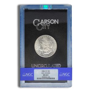 1884-CC GSA Morgan Silver Dollar - NGC MS64+