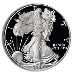 2006-W Proof Silver American Eagle (with Box and COA)