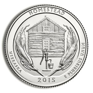 2015-P 5 Oz America The Beautiful Homestead Silver Coin - NGC SP70