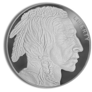1 Oz Silver Round - Buffalo Design (Frontier Mint)