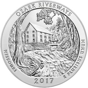 2017 5 oz ATB Ozark Silver Coin - BU