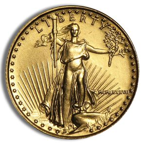 1987 1/10 Oz Gold American Eagle - BU (MCMLXXXVII)