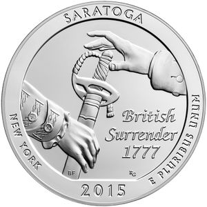 2015 5 oz ATB Saratoga Silver Coin - BU