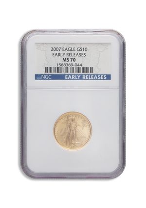 2007 1/4 oz Gold Eagle $10 NGC MS70 ER