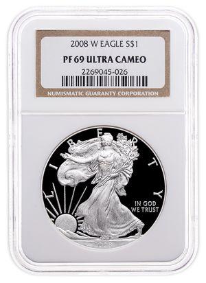 2008-W Proof Silver Eagle NGC PF69