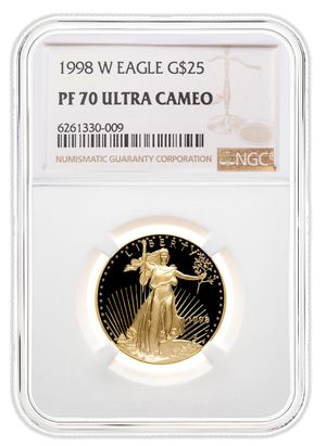 1998-W 1/2 oz Proof Gold Eagle $25 NGC PF70