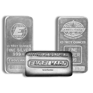 10 Oz Silver Bar - Engelhard (Random Design)
