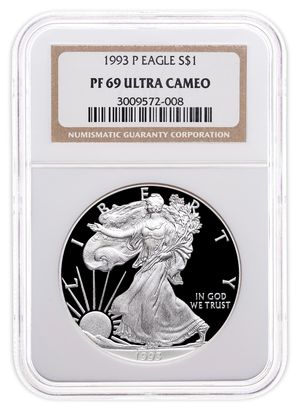 1993-P Proof Silver Eagle NGC PF69