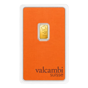 1/2 gram Gold Bar - Valcambi (Carded)