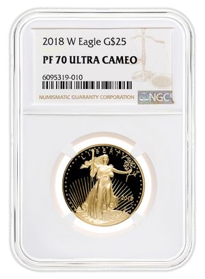 2018-W 1/2 oz Proof Gold Eagle $25 NGC PF70