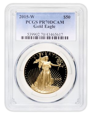 2015-W 1 oz Proof Gold Eagle $50 PCGS PR70