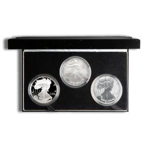2006 20th Anniversary Silver American Eagle Three Coin Set - BU (with Box and COA)