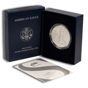 2008-W Reverse of 2007 Burnished Silver American Eagle - BU (with Box and COA)