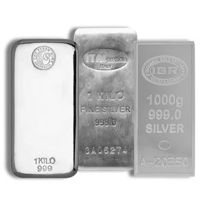 1 Kilo Silver Bar (Random Brand)