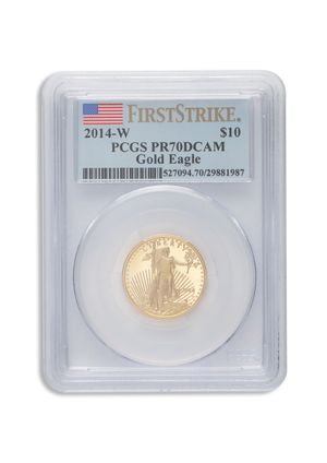 2014-W 1/4 oz Proof Gold Eagle $10 PCGS PR70 FS