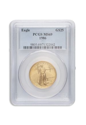 1986 1/2 Oz Gold American Eagle - PCGS MS69