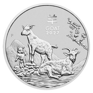 2027 1/2 oz Australia Silver Lunar Goat BU - Series III