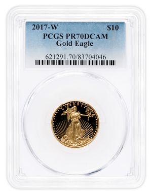 2017-W 1/4 oz Proof Gold Eagle $10 PCGS PR70