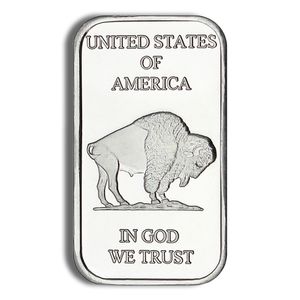1 Oz Silver Bar - Buffalo Design (Random Brand)