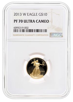 2013-W 1/4 oz Proof Gold Eagle $10 NGC PF70