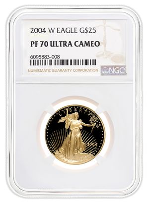 2004-W 1/2 oz Proof Gold Eagle $25 NGC PF70