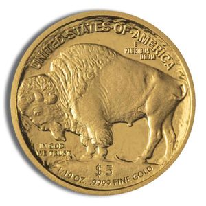 2008-W 1/10 Oz Proof Gold American Buffalo (with Box and COA)