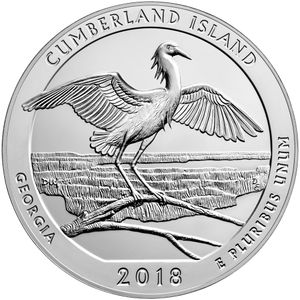 2018 5 oz ATB Cumberland Island Silver Coin - BU