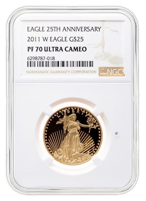 2011-W 1/2 oz Proof Gold Eagle $25 NGC PF70