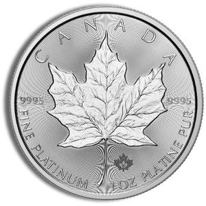 2025 1 Oz Platinum Canadian Maple Leaf - BU