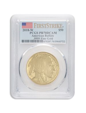 2018-W $50 Proof Gold Buffalo PCGS PR70 First Strike