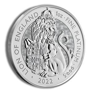 2022 1 Oz Great Britain Tudor Beast Platinum Coin - Lion of England