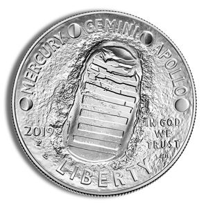2019-P $1 Apollo 50th Anniversary Silver Commemorative - BU