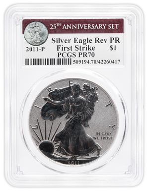 2011-P Reverse Proof Silver Eagle PCGS PR70 First Strike