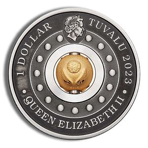 2023 1 Oz Silver Australia Year of the Rabbit Antiqued Rotating Charm (with Box and COA)