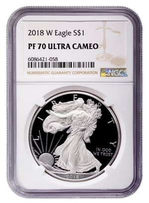 2018-W Proof Silver Eagle NGC PF70