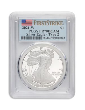 2021-W Proof Silver Eagle PCGS PR70 First Strike - Type 2