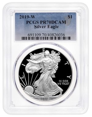2019-W Proof Silver Eagle PCGS PR70