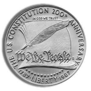 1987-S $1 Constitution Silver Commemorative Proof - BU