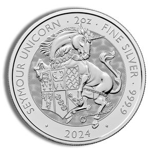 2024 2 oz Silver Great Britain Tudor Beasts - Unicorn
