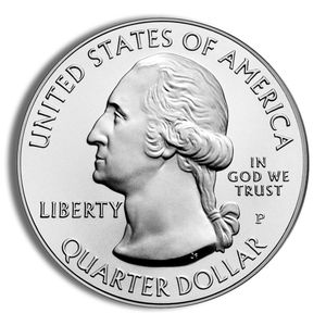 2010-P 5 Oz America The Beautiful Hot Springs Burnished Silver Coin - BU (Cap Only, No Box and COA)